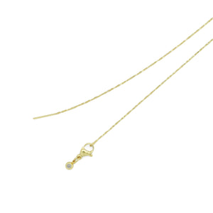 Twisted Dainty Gold Adjustable Chain Necklace, Sku#LD588