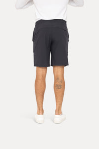 Drawstring Shorts with Pockets: BLACK OLIVE / S:M:L:XL