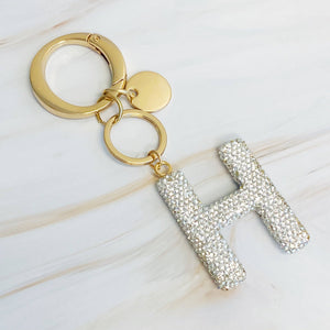 It Girl Glam Initial Key Chain: L / Crystal Clear