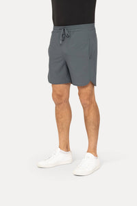 MEN - Wave Accent Essential Active Shorts: Black / S:M:L:XL