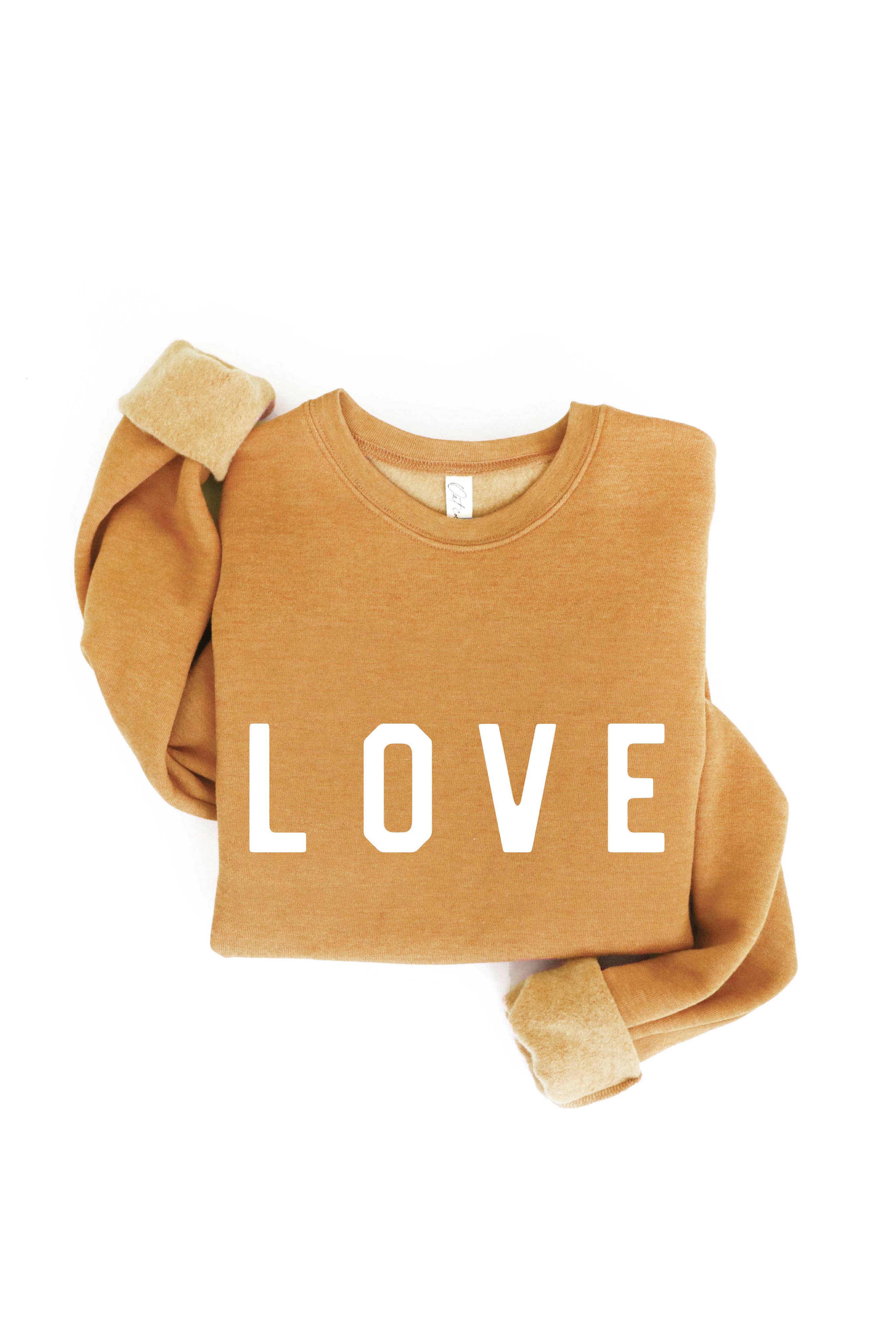 LOVE Graphic Sweatshirt: ATHLETIC HEATHER / L