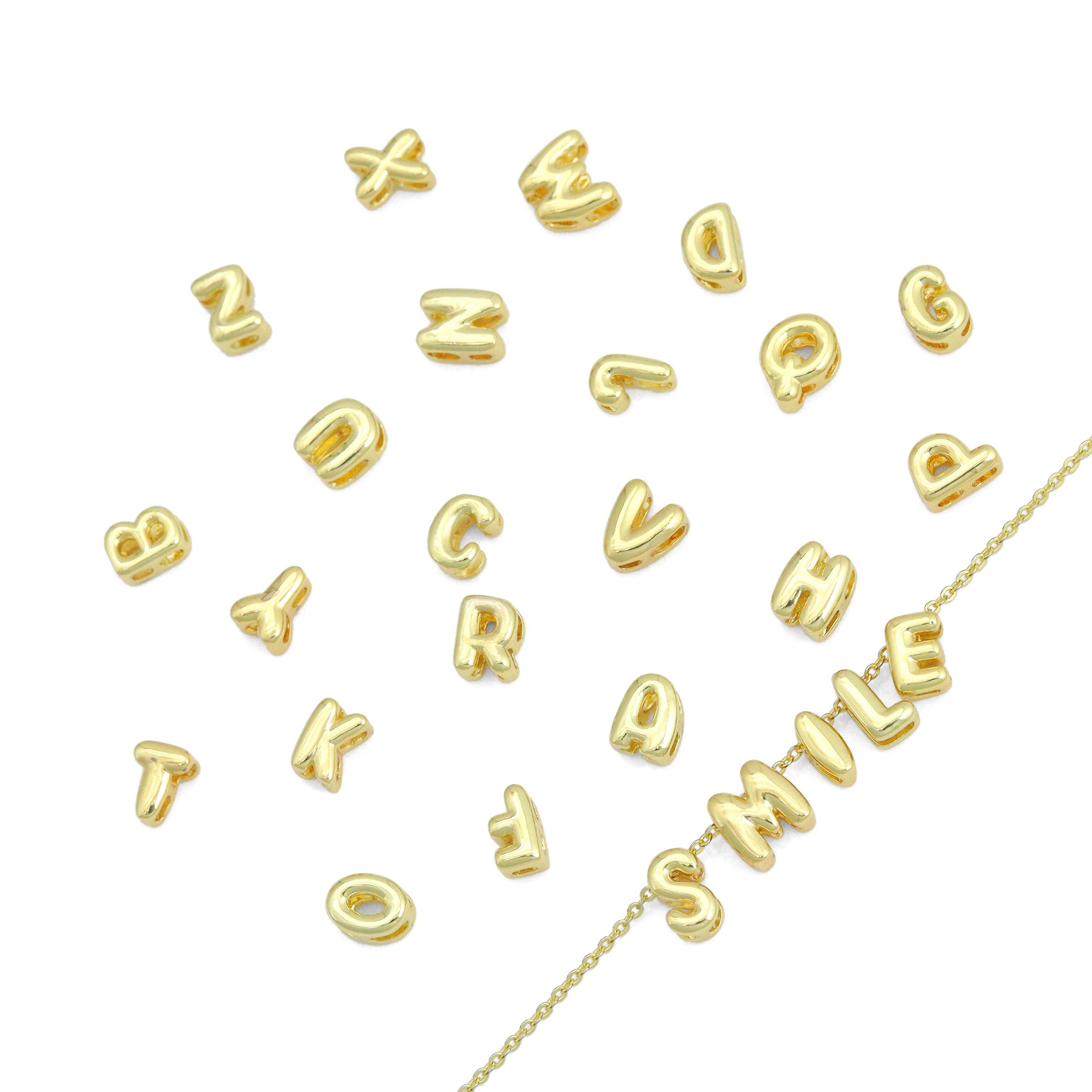 Cute Bubble Initial Charm, Alphabet Name Letter Charm,sku#LD700: 1 set (26pc)