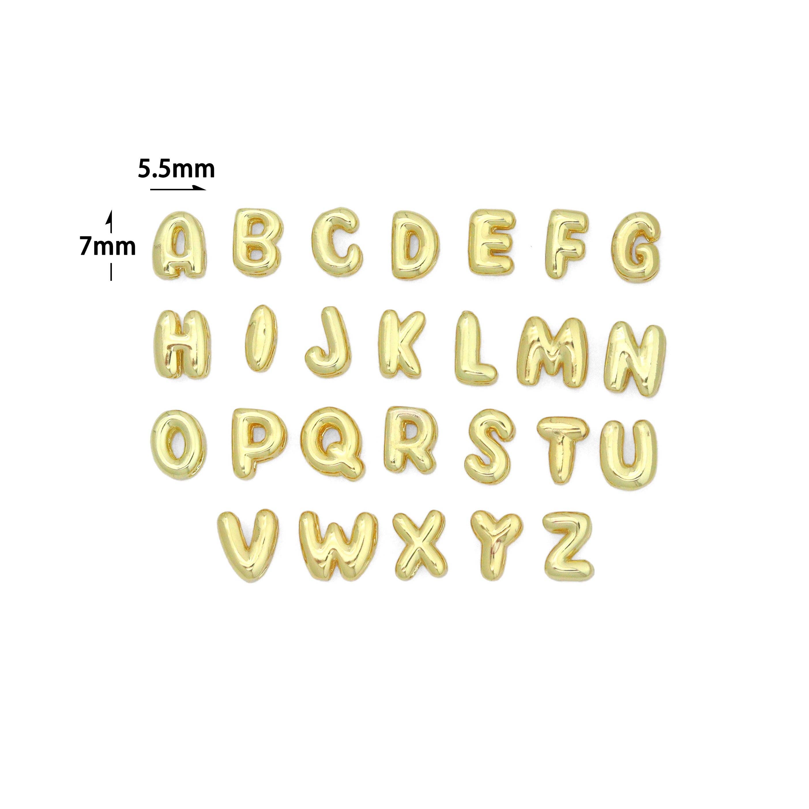 Cute Bubble Initial Charm, Alphabet Name Letter Charm,sku#LD700: 1 set (26pc)