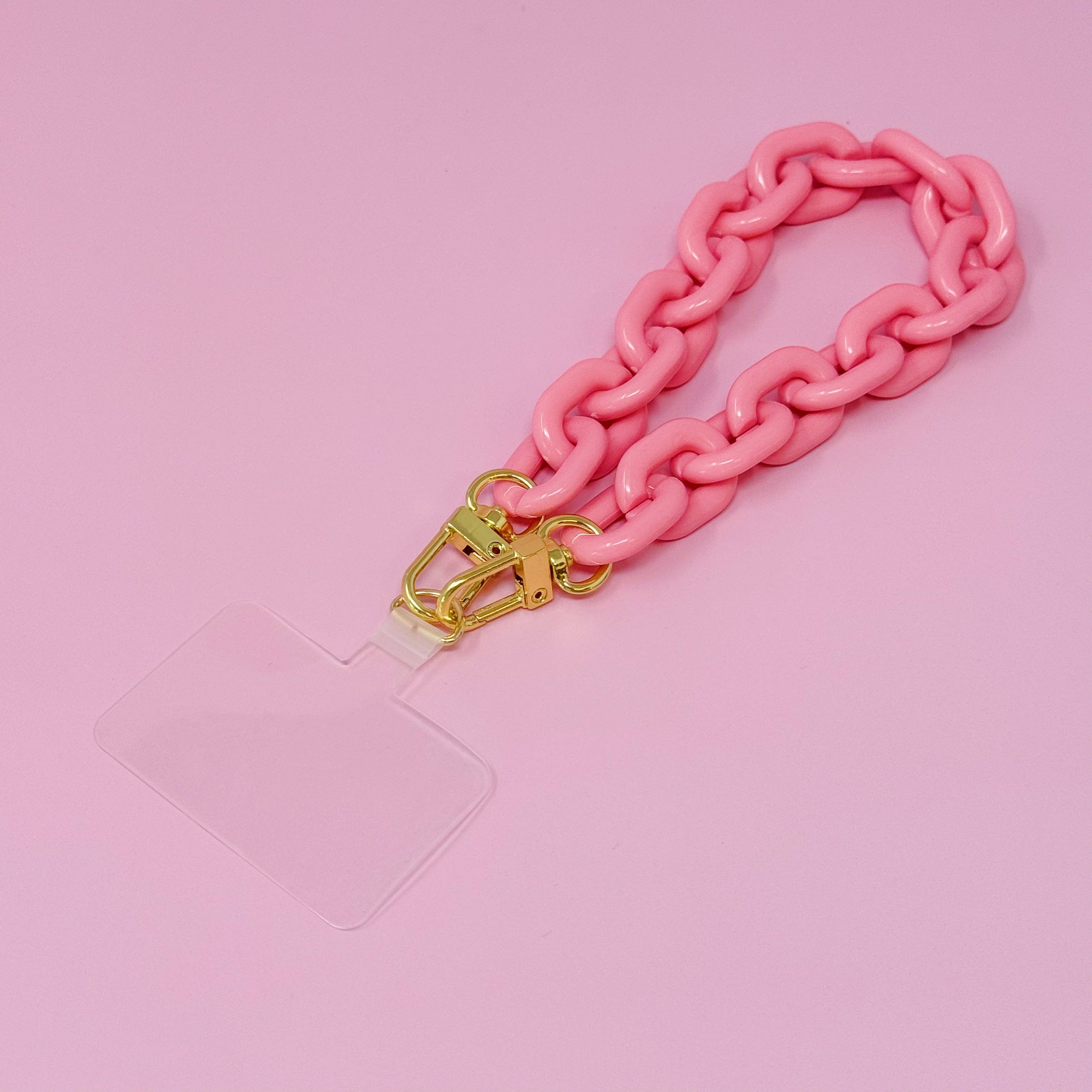 Link Multi Function Phone Wrist Lanyard: Pink