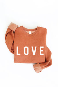 LOVE Graphic Sweatshirt: ATHLETIC HEATHER / L