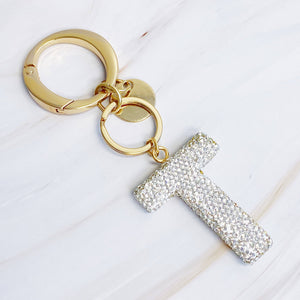 It Girl Glam Initial Key Chain: L / Crystal Clear