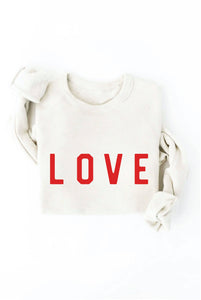 LOVE Graphic Sweatshirt: ATHLETIC HEATHER / L