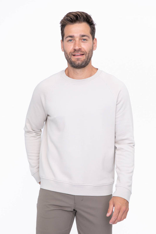 Cotton Blend Classic Crewneck: LIGHT GREY / S:M:L:XL