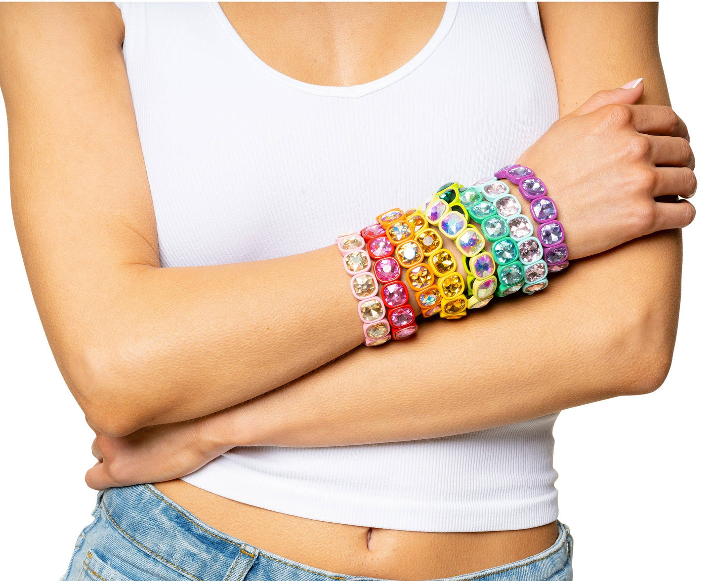 Ice Crystal Bracelets in Assorted Colors: Raspberry