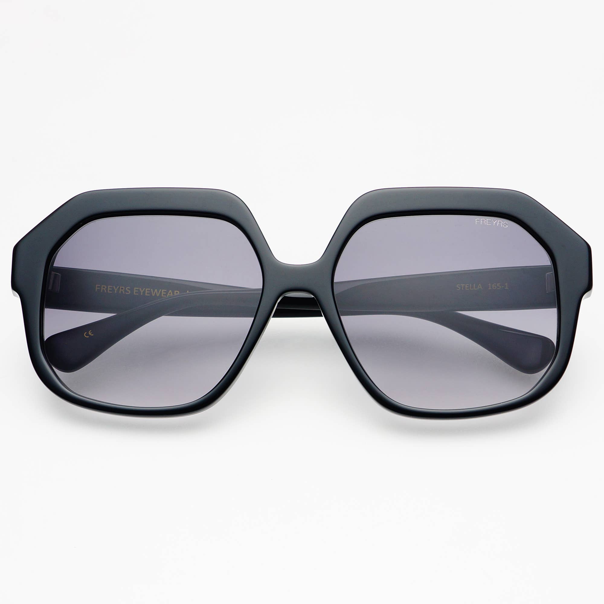 Stella Acetate Womens Octagonal Sunglasses: Black