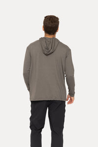 Men - Toggle Hoodie Pullover: GREY / S:M:L:XL