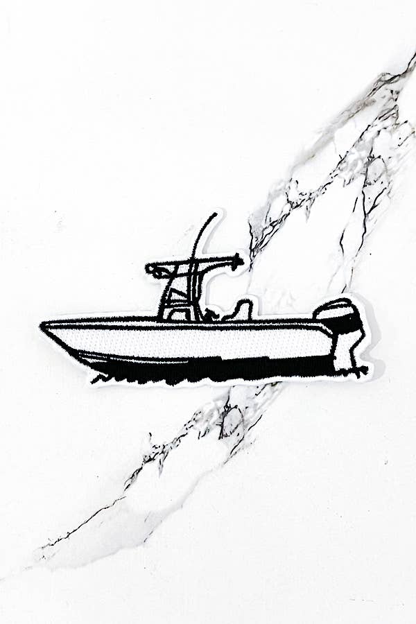 Fishing Boat Embroidered Patch