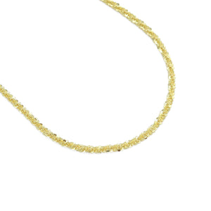 Gold Silver Sparkle Chain Necklace, Sku#LD592: Gold