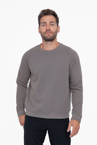 Cotton Blend Classic Crewneck: LIGHT GREY / S:M:L:XL