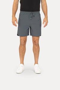 MEN - Wave Accent Essential Active Shorts: Black / S:M:L:XL