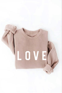 LOVE Graphic Sweatshirt: ATHLETIC HEATHER / L