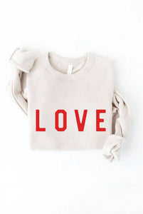 LOVE Graphic Sweatshirt: ATHLETIC HEATHER / L