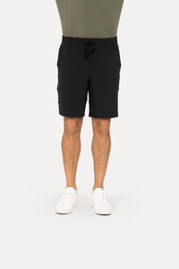 Drawstring Shorts with Pockets: BLACK OLIVE / S:M:L:XL