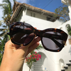 Paulina Cat Eye Sunglasses: Tortoise