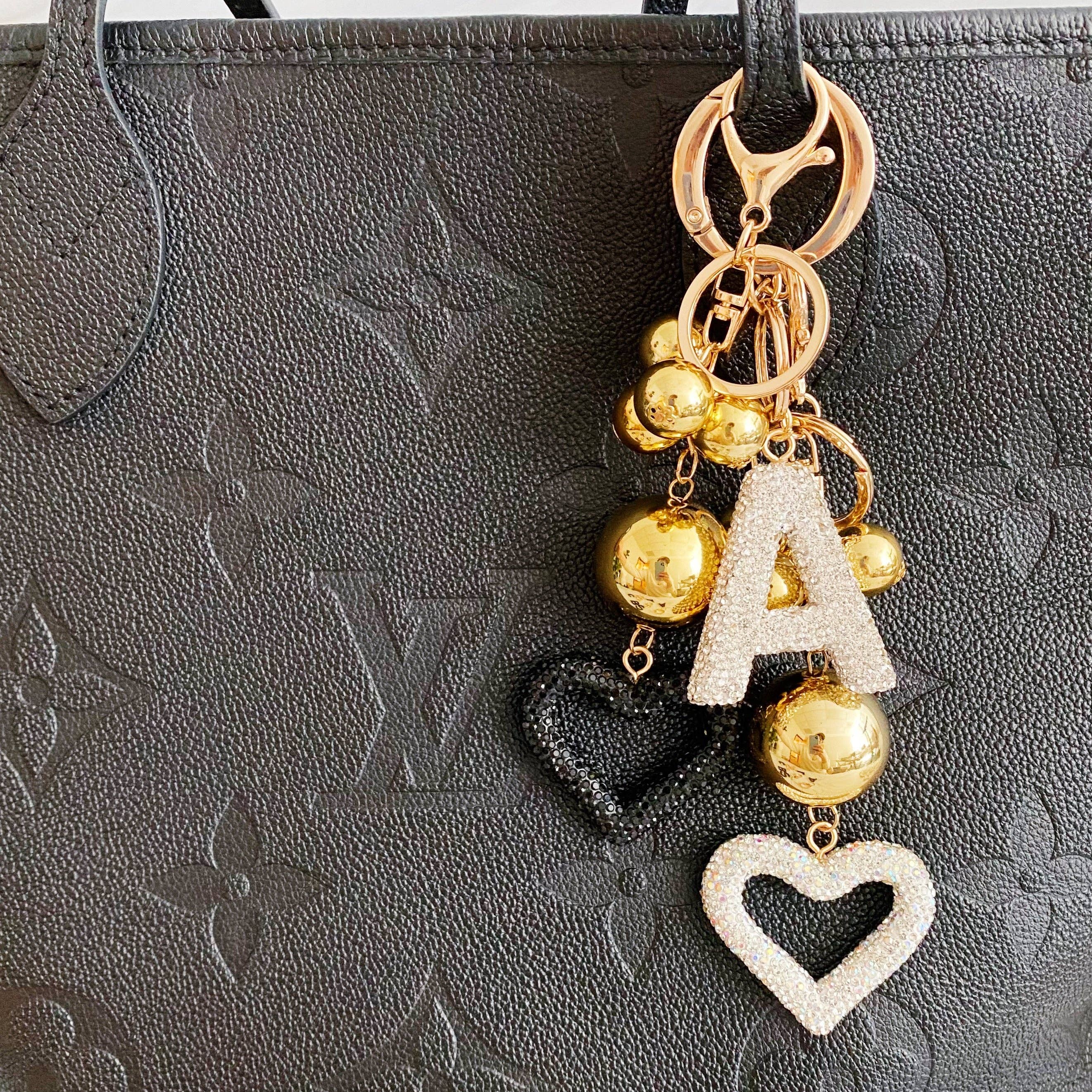 It Girl Glam Initial Key Chain: C / Crystal Clear