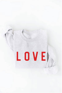 LOVE Graphic Sweatshirt: ATHLETIC HEATHER / L