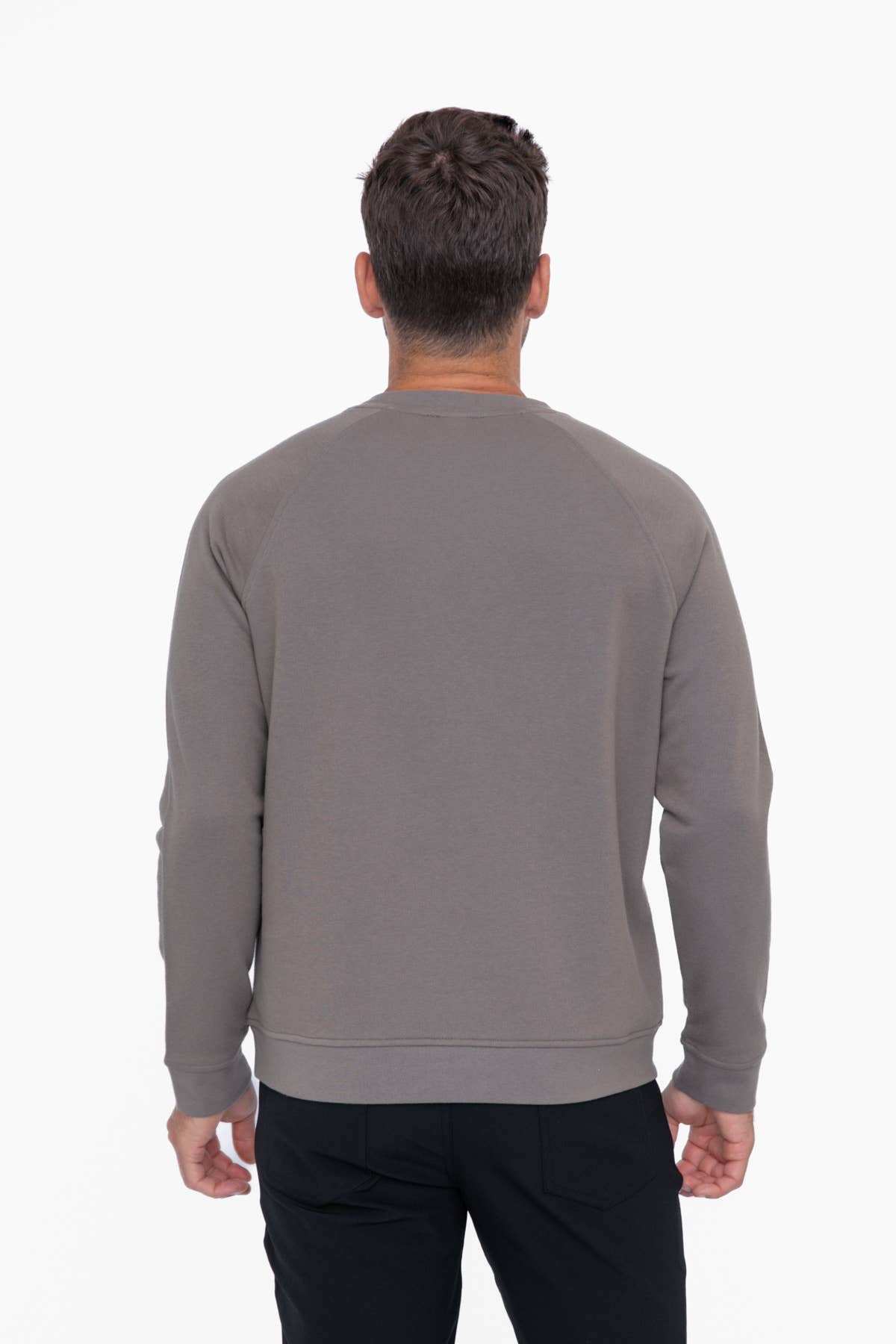 Cotton Blend Classic Crewneck: LIGHT GREY / S:M:L:XL