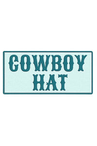 Teal Cowboy Hat Embroidered Patch