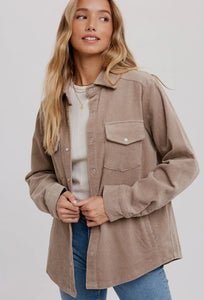 Suzanne - corduroy button up shacket
