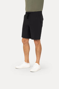 Drawstring Shorts with Pockets: BLACK OLIVE / S:M:L:XL