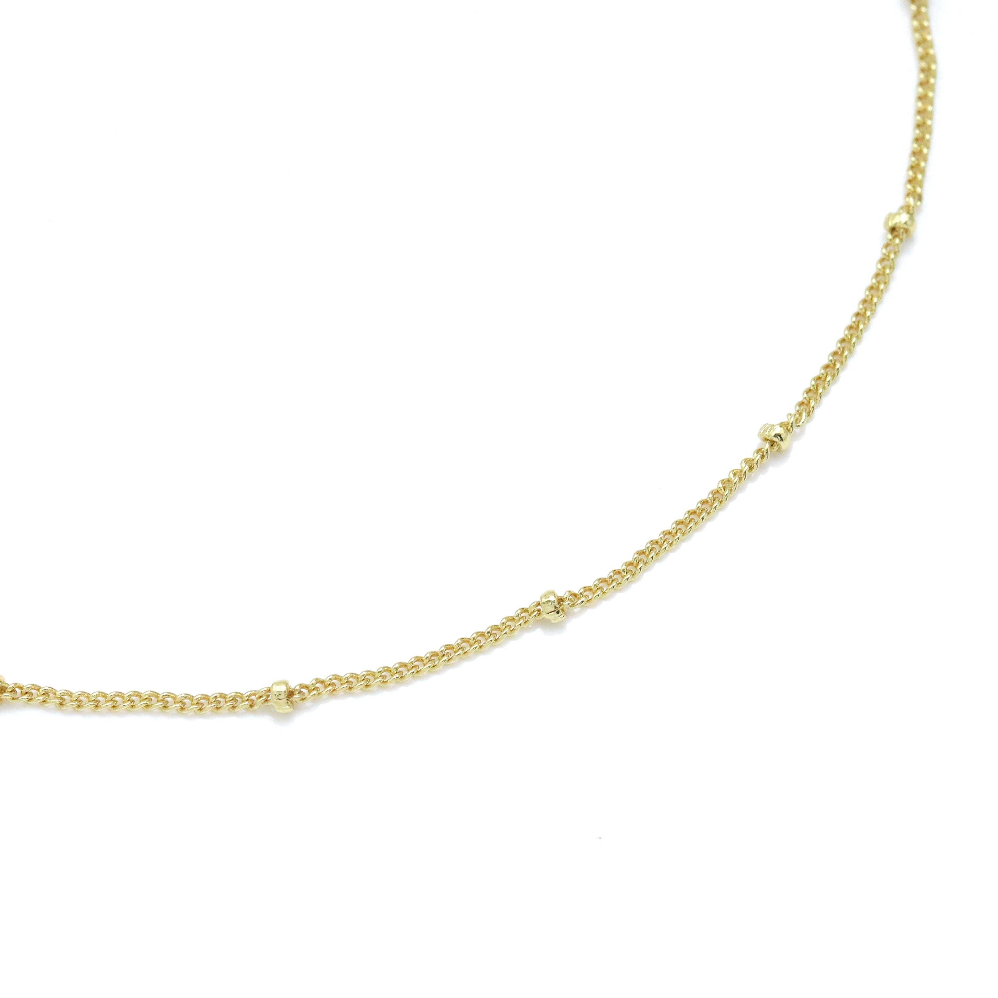 Gold Silver Danity Ball  Adjustable Necklace, Sku#LX595: Silver