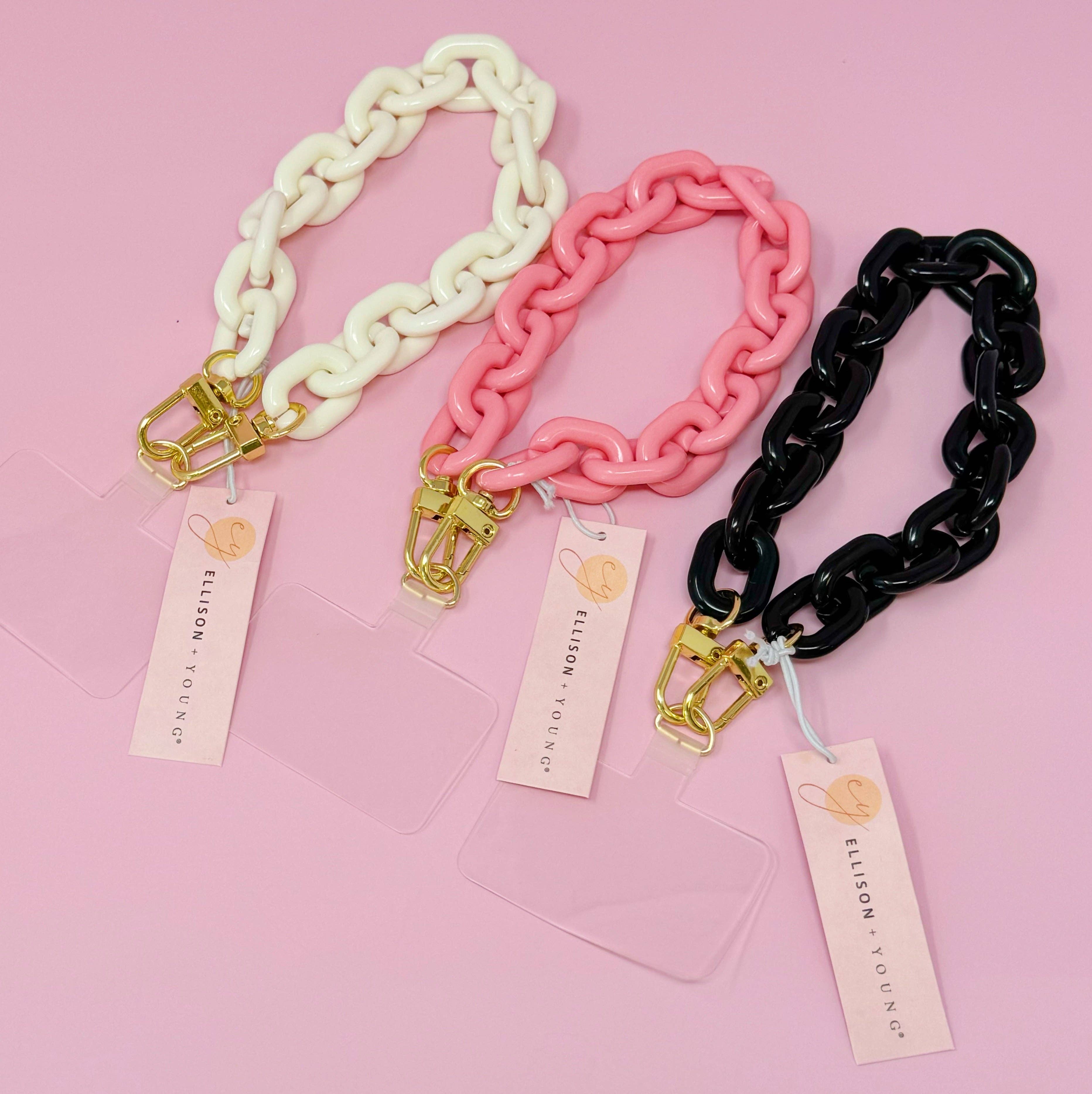 Link Multi Function Phone Wrist Lanyard: Pink