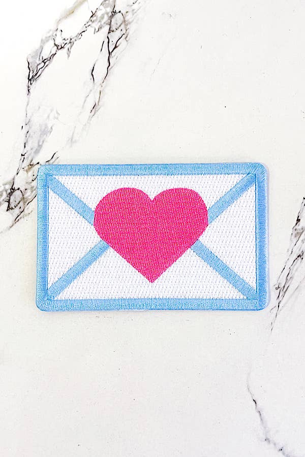 Heart Mail Embroidered Patch