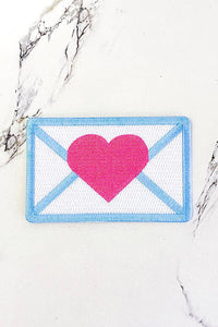 Heart Mail Embroidered Patch