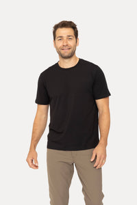 MONO B MEN - Air Essentials Crew Neck Tee: OLIVE / S:M:L