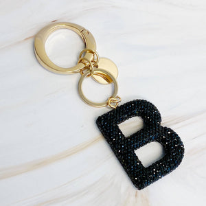 It Girl Glam Initial Key Chain: L / Crystal Clear