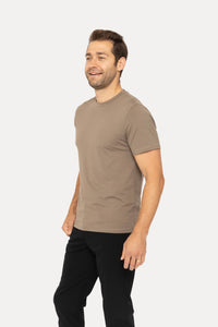 MONO B MEN - Air Essentials Crew Neck Tee: OLIVE / S:M:L