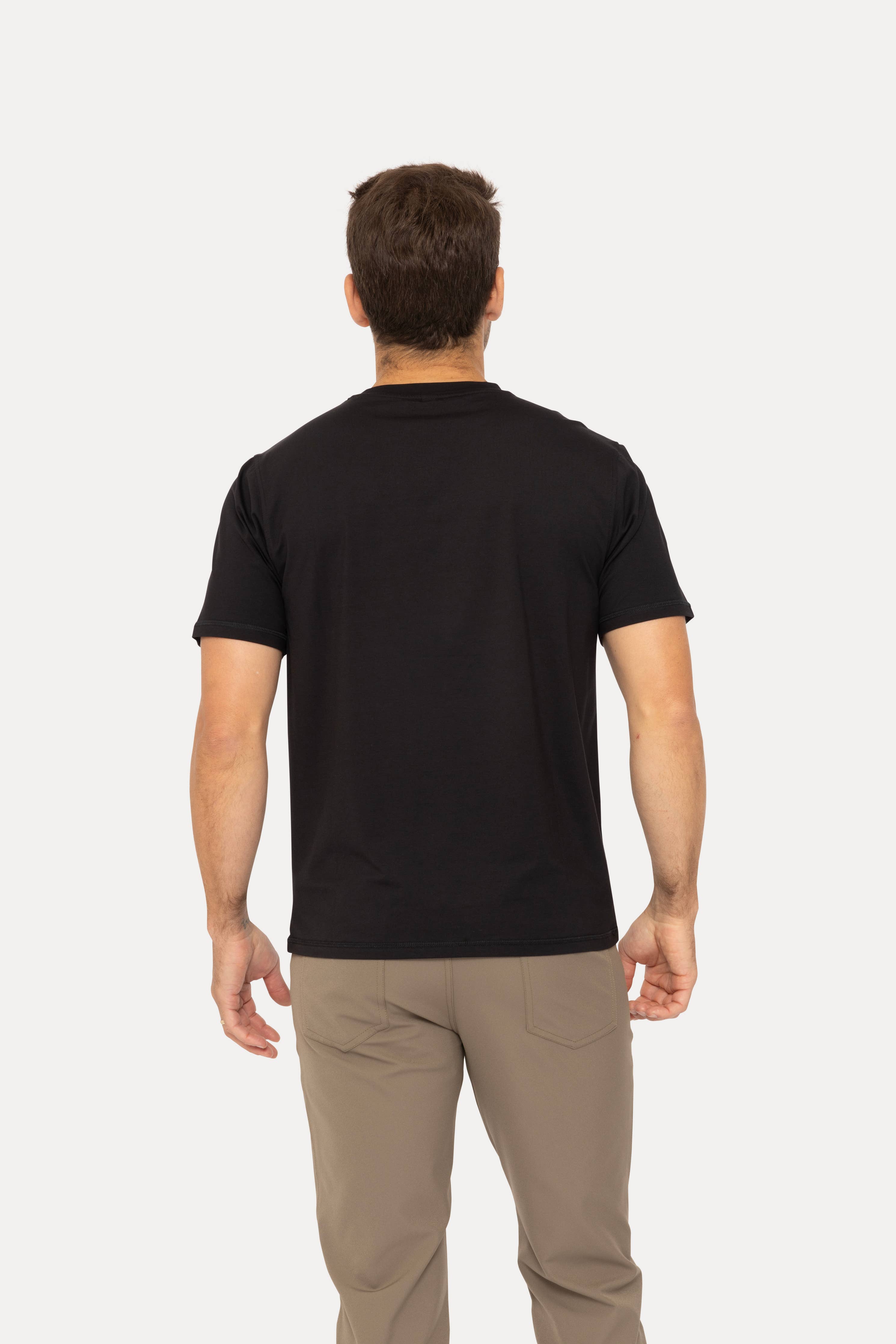 MONO B MEN - Air Essentials Crew Neck Tee: Black / S:M:L