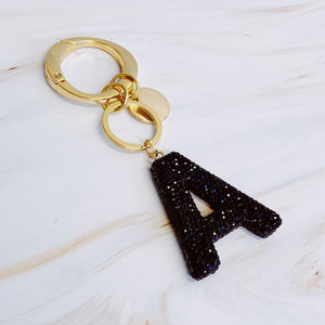 It Girl Glam Initial Key Chain: D / Crystal Clear