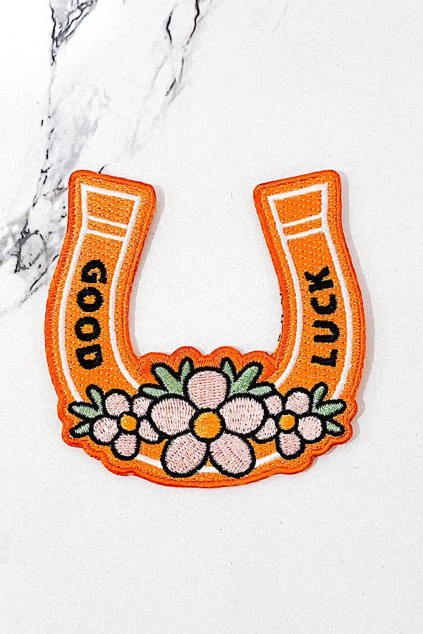 Good Luck Horseshoe Embroidered Patch