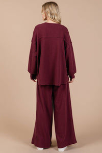 2-piece sweatshirt set / SS70378SA: WINE / S-M-L-XL(2-2-2-2)