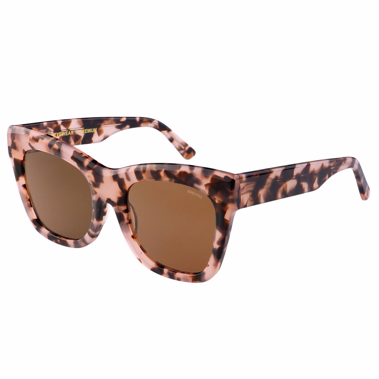 Palermo Acetate Oversized Cat Eye Sunglasses: Pink Tortoise