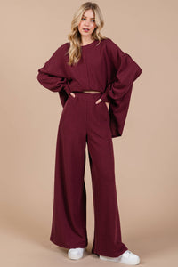 2-piece sweatshirt set / SS70378SA: WINE / S-M-L-XL(2-2-2-2)