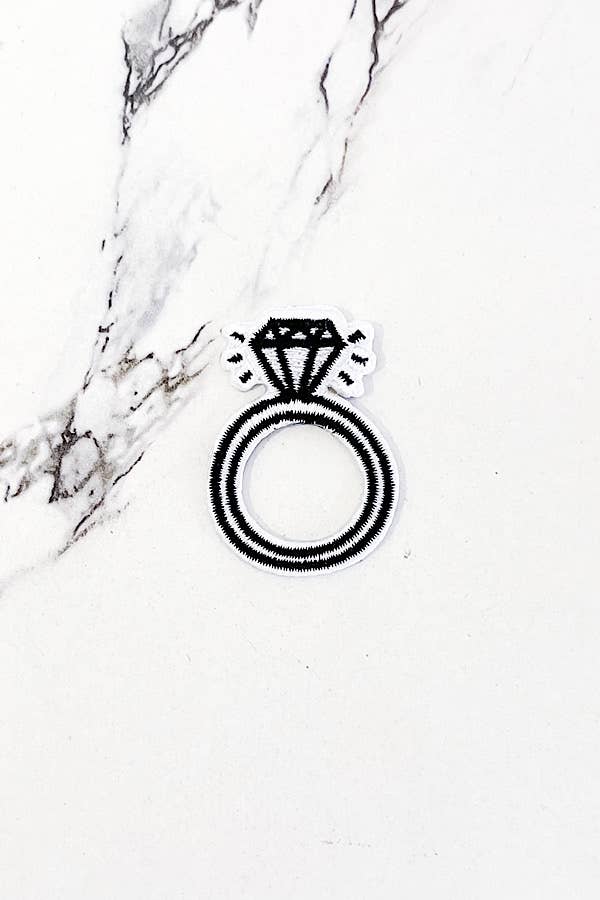 Black White Diamond Ring Patch