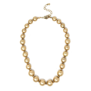 Precious Ball And Bead Necklace: Gold