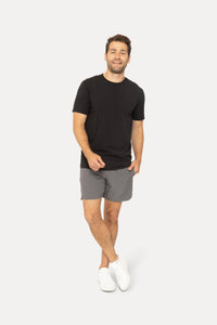 MEN - Wave Accent Essential Active Shorts: Black / S:M:L:XL