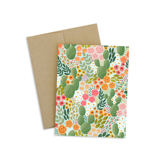 Cactus Blooms Greeting Card