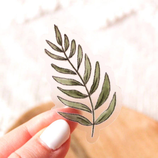 Clear Fern Leaves 2.25x1.5in