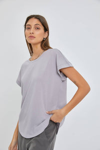 Maggie - Basic Boat Neck T-Shirt