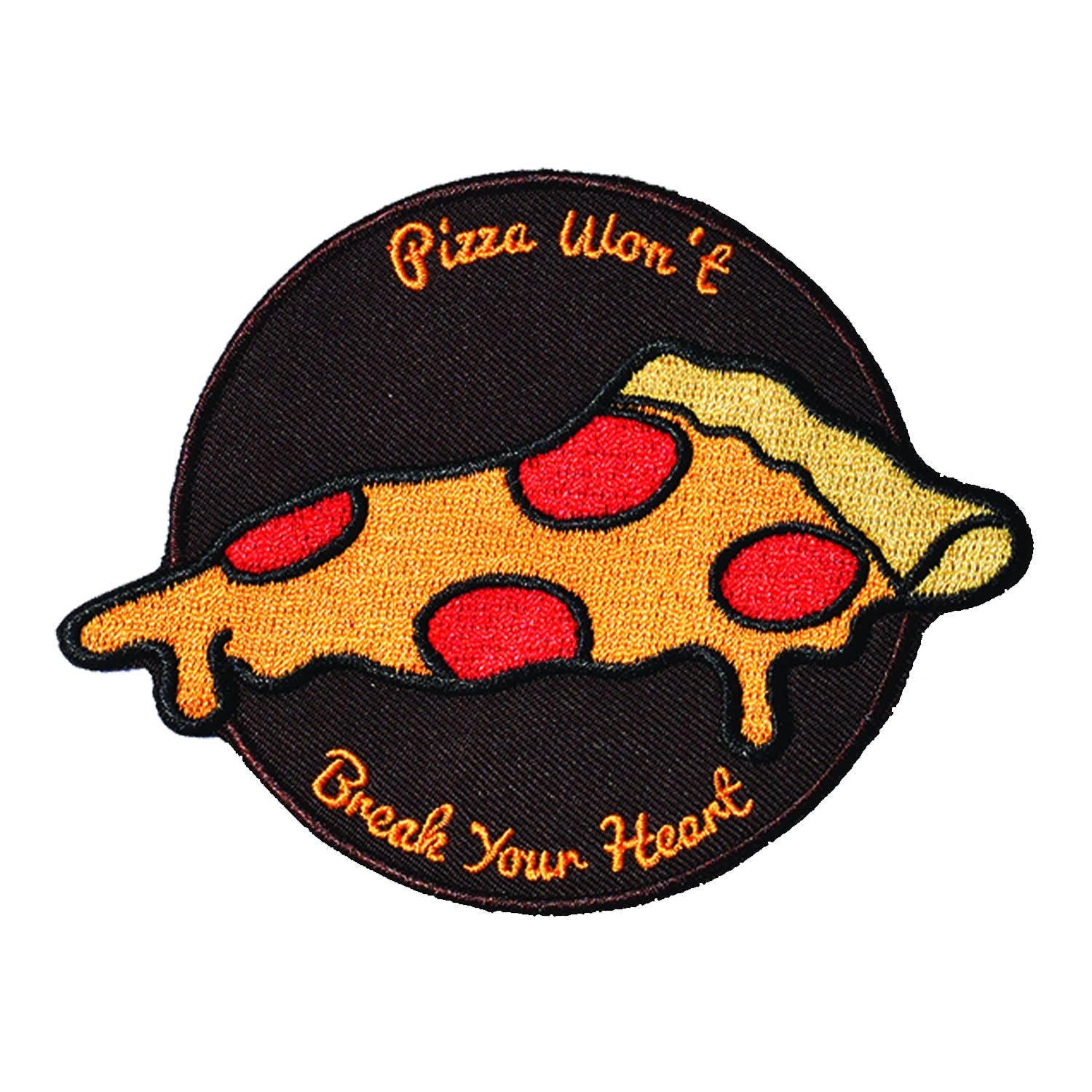 Pizza Won't Break Your Heart Embroidered Patch