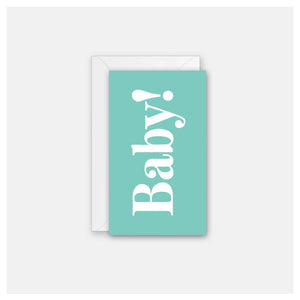 Baby Serif - Aqua - Gift Enclosure Card